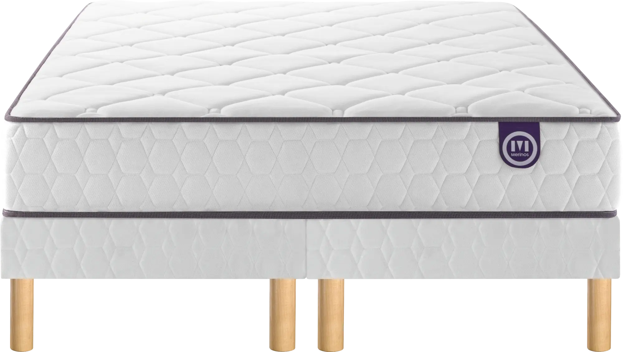 Ensemble Merinos CHEER BED + Sommier Twist + Pieds 180x200 Ressorts