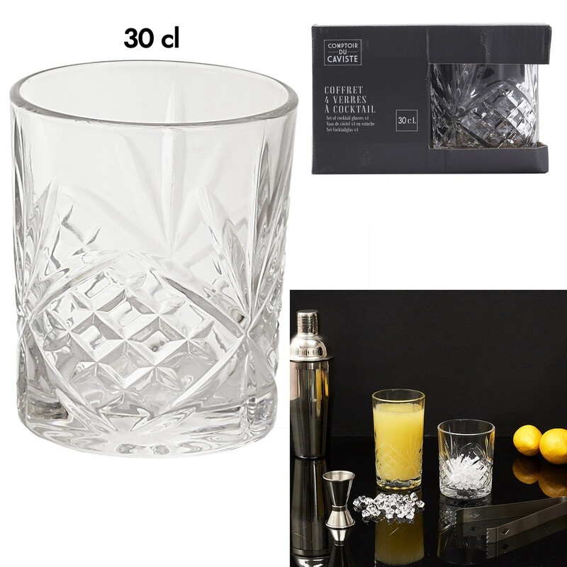 COOK CONCEPT Coffret 4 verres à cocktail 34 cl