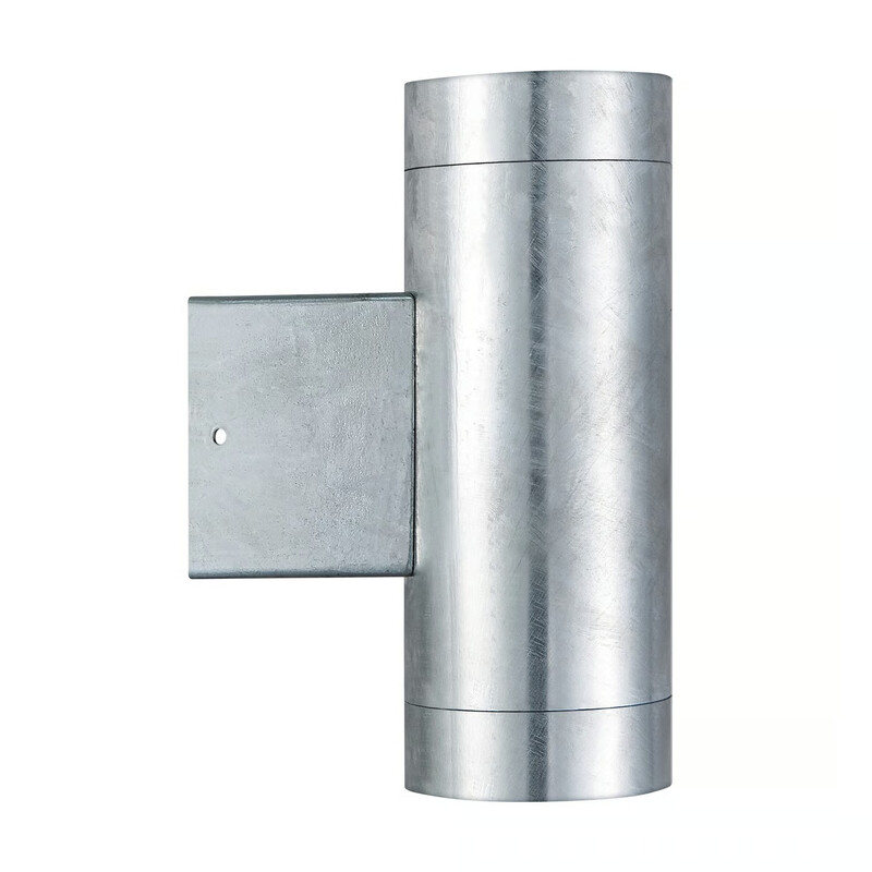 Applique murale TIN maxi double bord de mer - GU10 - acier galvanisé gris argenté IP54 - Nordlux, Extérieur