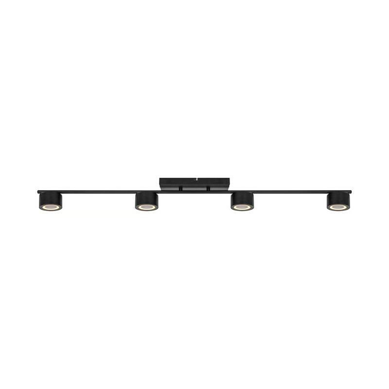 Spoterie CLYDE 4 Rail - LED intégrée métal noir - blanc chaud 2700k IP20 - Nordlux, Intérieur