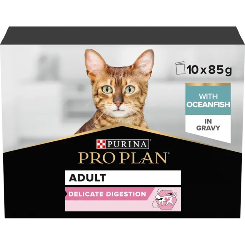 PRO PLAN Pouch pour chat poisson délicat 10x85 g