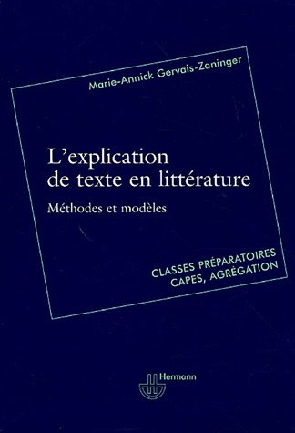 L'explication de texte en littérature