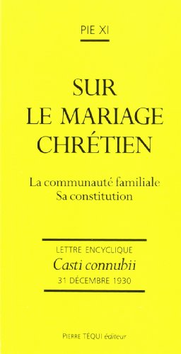 Sur le mariage chrétien