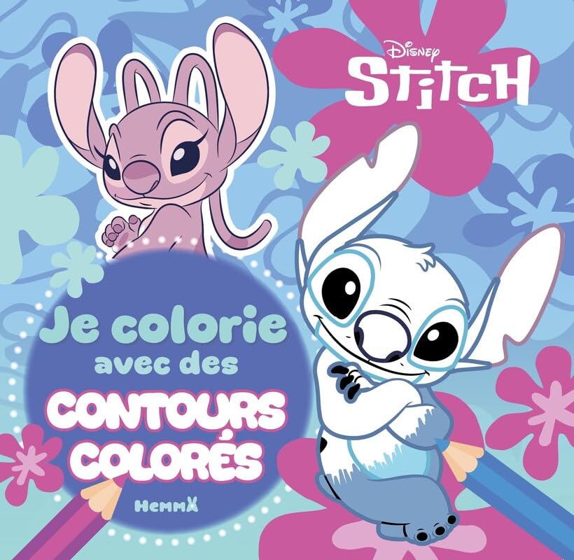Disney Stitch - Je colorie avec des contours colorés