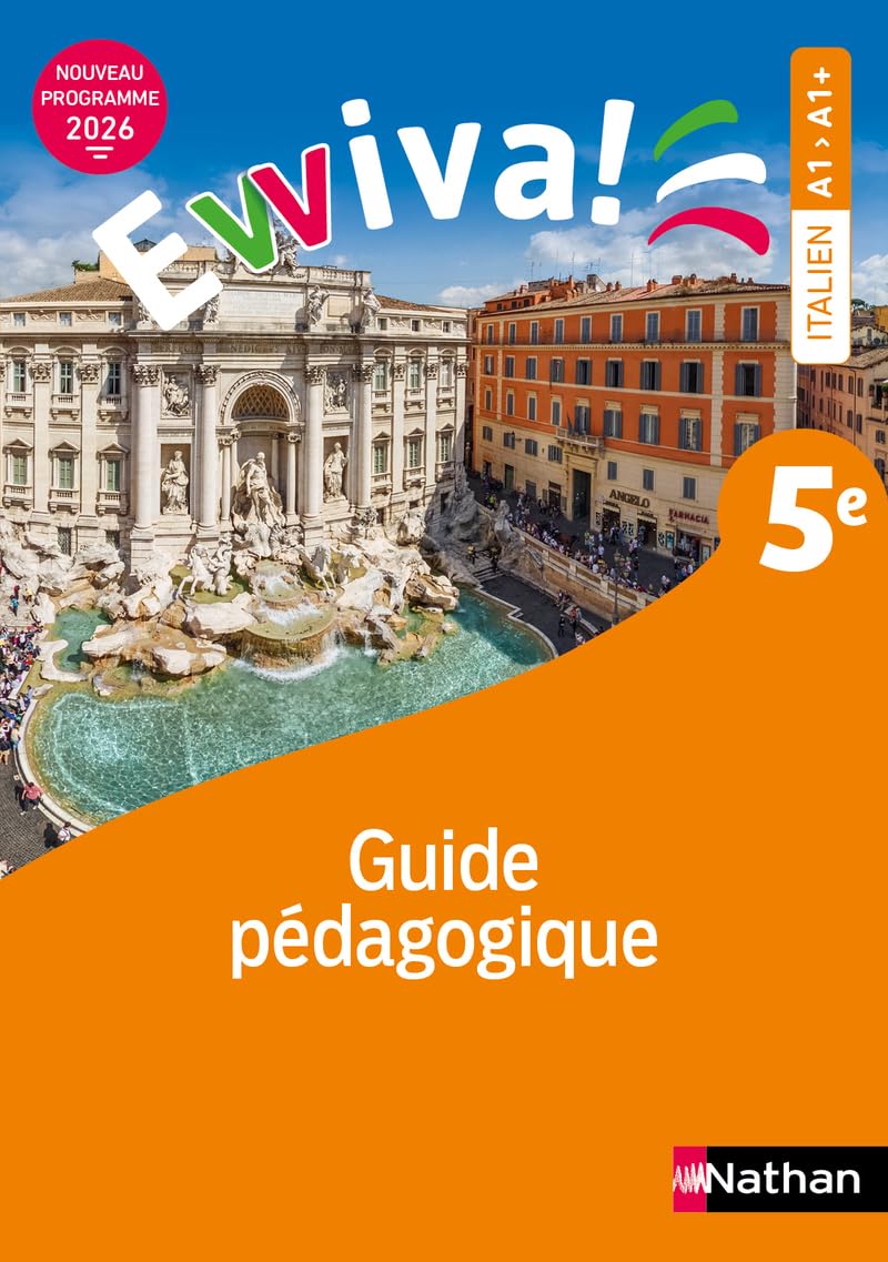 Evviva! Italien 5e, A1-A1+: guide pédagogique: nouveau programme 2026