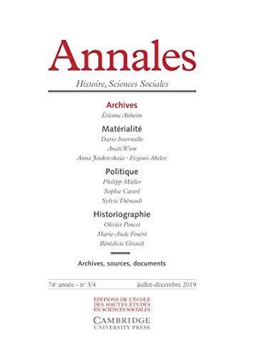Revue Annales n.3: histoire, sciences sociales - archives
