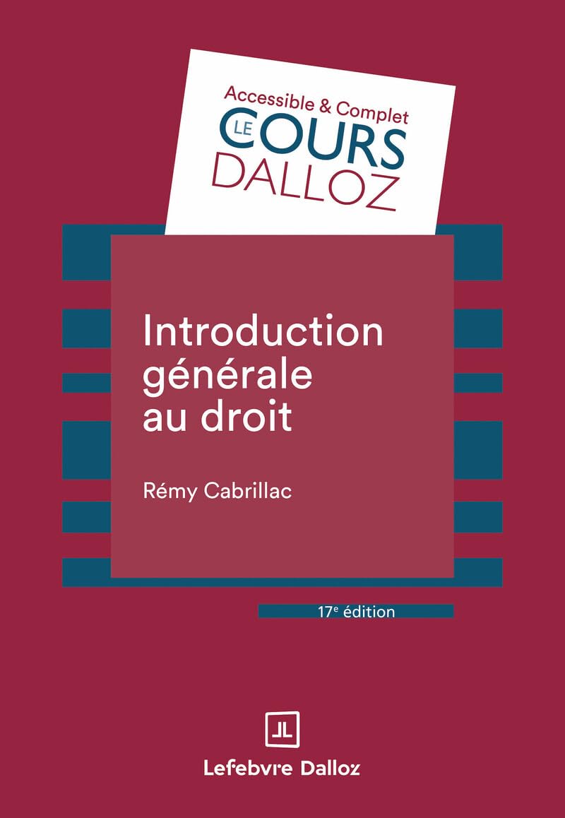 Introduction générale au droit. 17e éd.