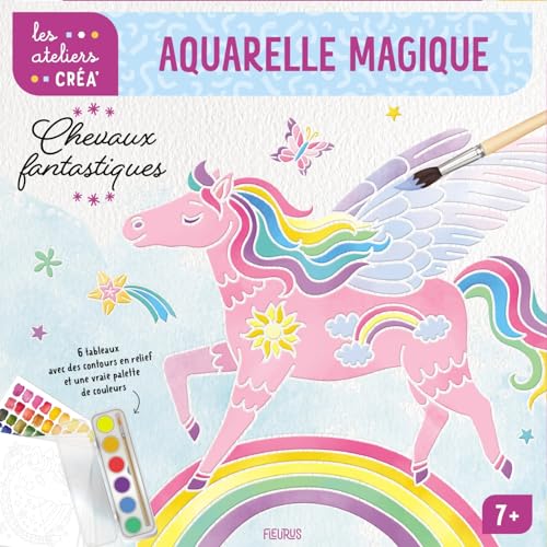 Aquarelle magique. Chevaux fantastiques