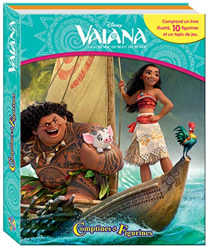 Disney Vaiana 10 Figurines Et Un Tapis De Jeu - Livre Cartonné De 10