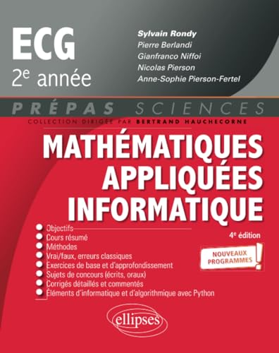 Mathématiques appliquées - informatique: prépas ECG 2e année - programme 2022