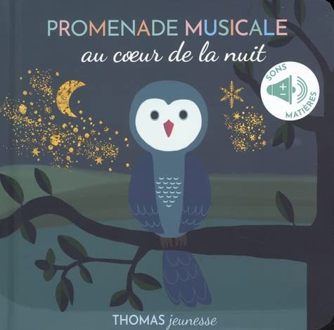 Promenade musicale au coeur de la nuit, livre musical à toucher sonore