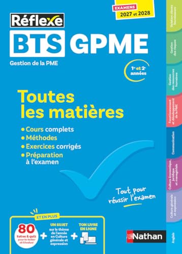 BTS GPME gestion de la PME, 1re et 2e années: toutes les matières: examens 2027 et 2028