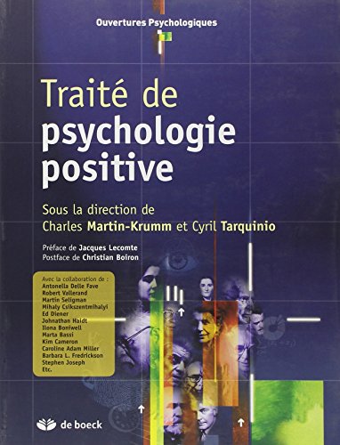 Traité de psychologie positive