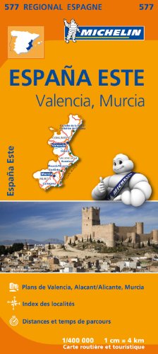 Carte Régionale Espagne Est: Valencia, Murcia