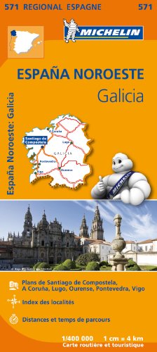 Carte Régionale Espagne Nord-Ouest, Galicia