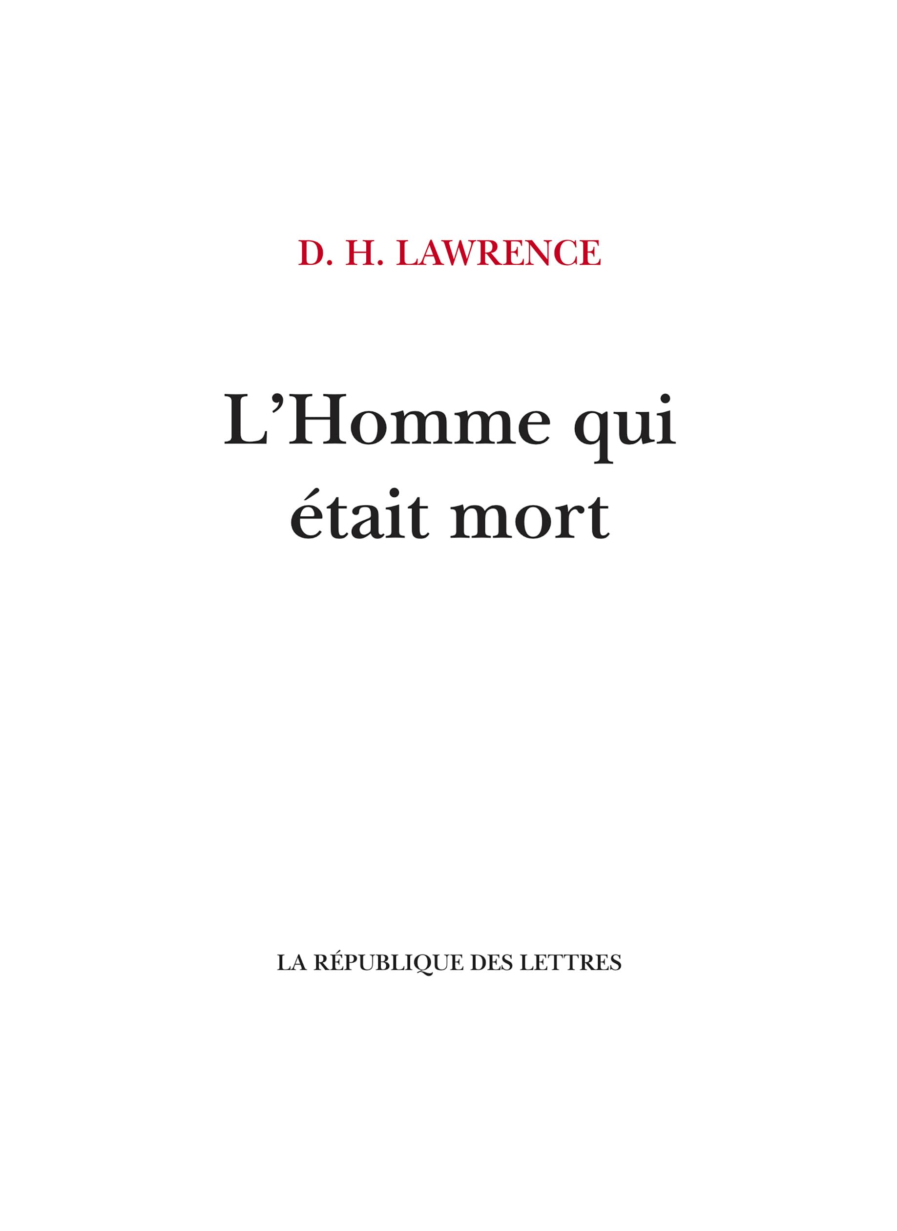L'homme qui était mort