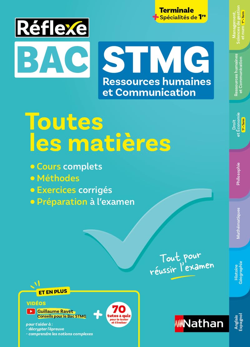 Toutes les matières Bac STMG - Spécialité Ressources humaines et communication Tle + spécialités de 1re - Réflexe - N° 2
