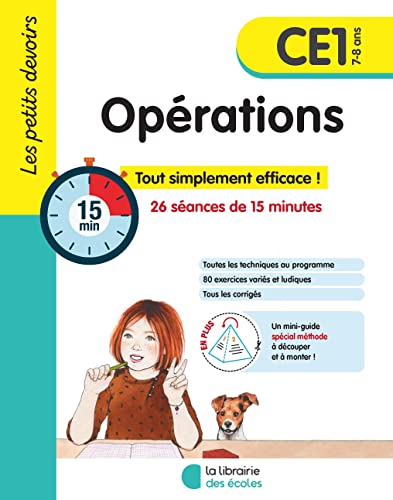 Opérations CE1, 7-8 ans: 26 séances de 15 minutes