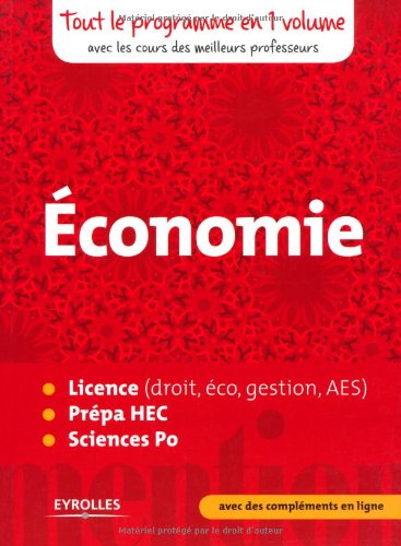 Économie - licence (droit,éco, gestion, AES) - prépa HEC - sciences po