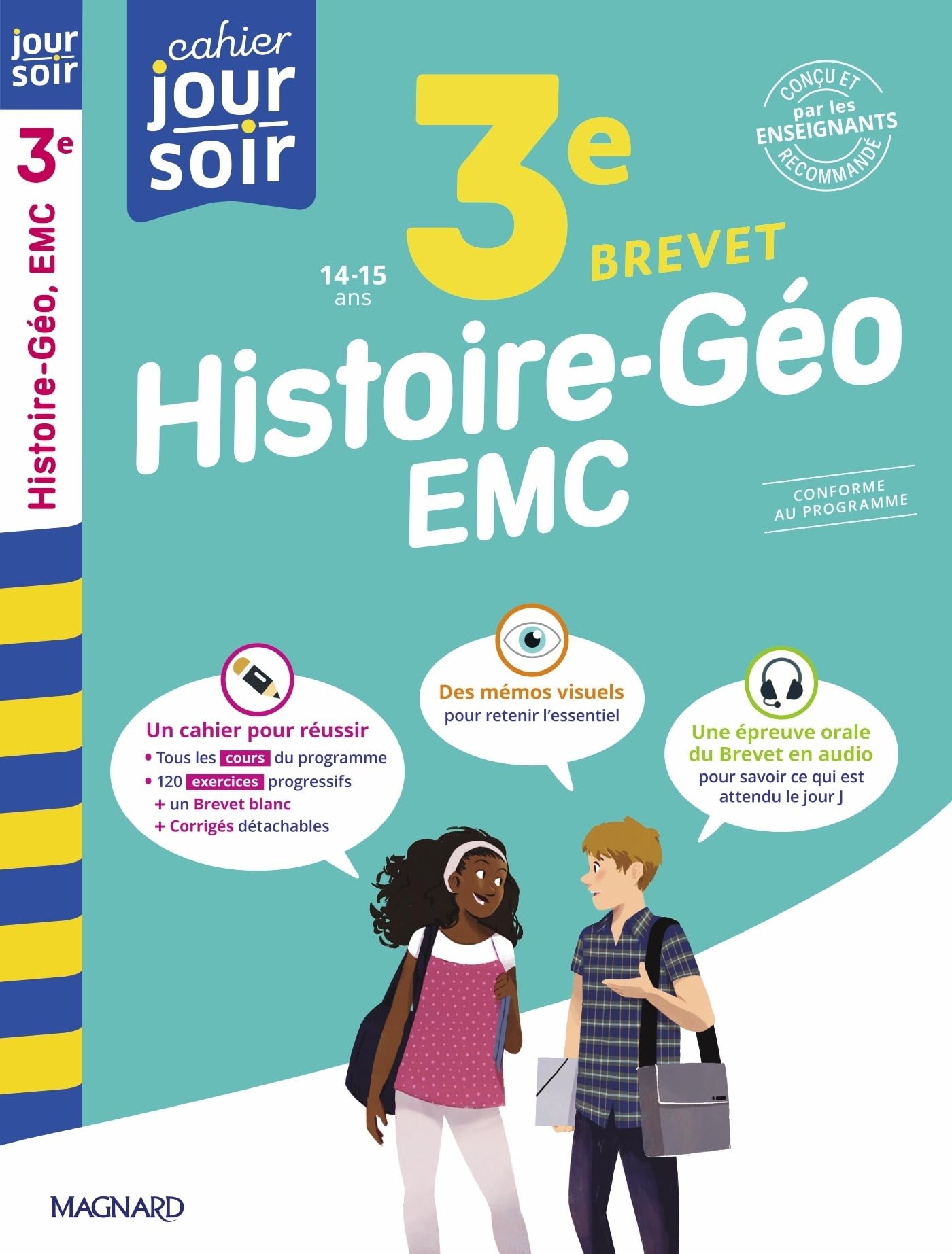 Cahier du jour / cahier du soir: Histoire-Géographie-EMC, 3e Brevet