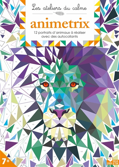 Animetrix: 12 portraits d'animaux à réaliser avec des autocollants