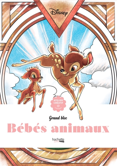Grand bloc Disney Bébés animaux (Tome 2) - 60 coloriages