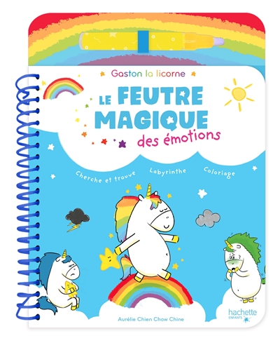 Le feutre magique des émotions: Gaston la licorne: cherche et trouve, labyrinthe, coloriage