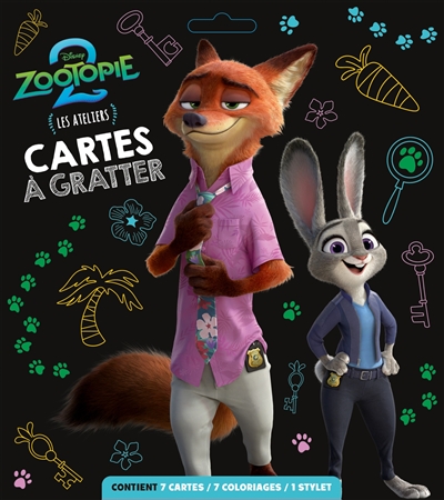 ZOOTOPIE 2 - Les Ateliers Disney - Pochette plate - Cartes à gratter