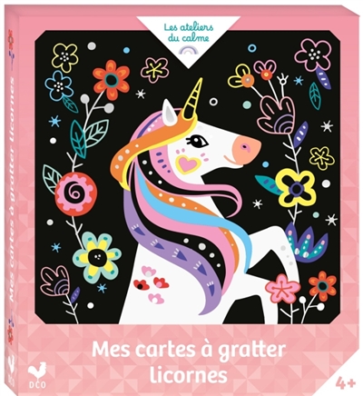 Mes cartes à gratter licornes: mini boîte avec accessoires