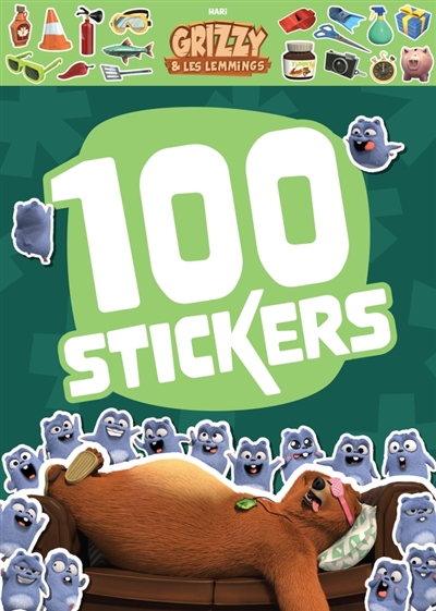 Grizzy et les lemmings: 100 stickers