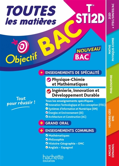 Objectif BAC - Terminale STI2D Toutes les matières
