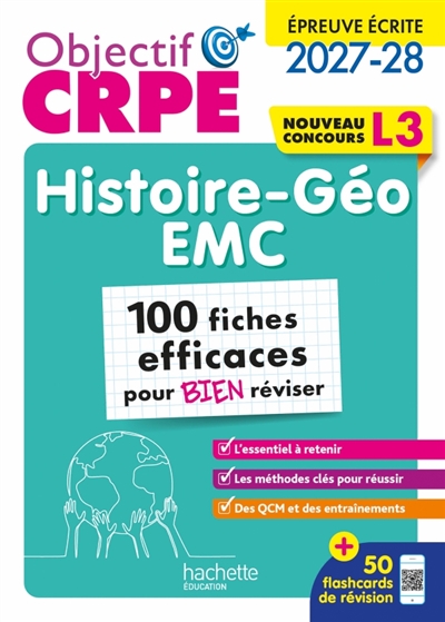 Histoire géographie, EMC: épreuve écrite, 2027-2028: 100 fiches efficaces pour bien réviser, L3