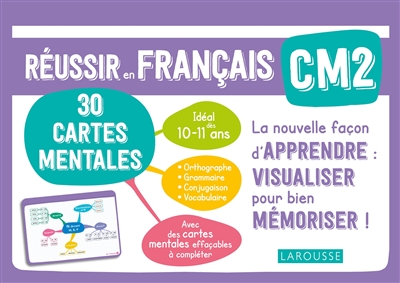 Réussir en français CM2, 10-11 ans: 30 cartes mentales