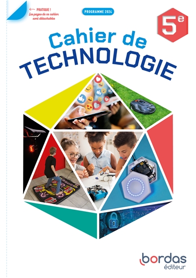 Cahier de technologie 5e: programme 2024
