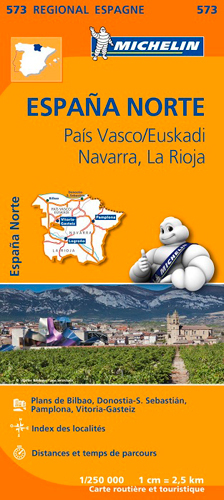 Carte Régionale Espagne Nord: Pais Vasco/Euskadi Navarra, La Rioja