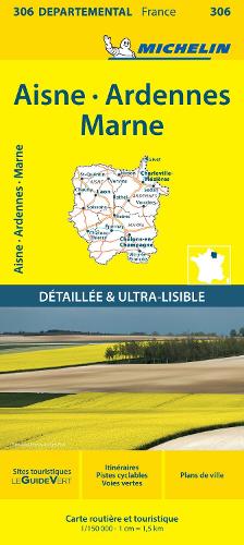 Carte Départementale Aisne, Ardennes, Marne