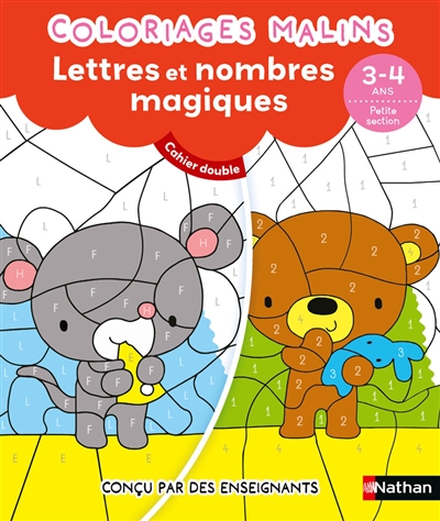 Lettres et nombres magiques, 3-4 ans, petite section: cahier double