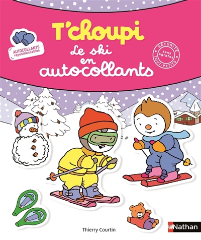 T'choupi: le ski en autocollants