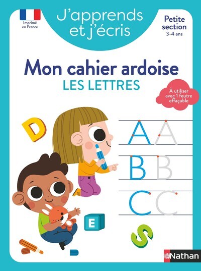 J'apprends et j'écris: mon cahier ardoise: les lettres, petite section, 3-4 ans