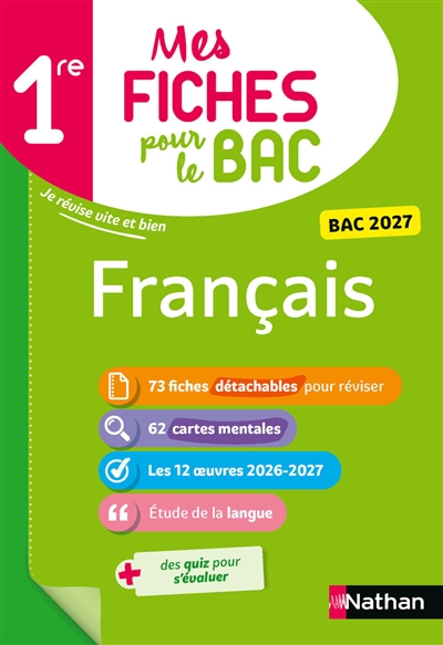 Français 1re: mes fiches pour le bac: bac 2027
