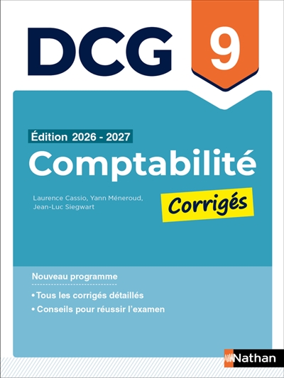Comptabilité - DCG - Épreuve 9 - Corrigés applications 2026-2027
