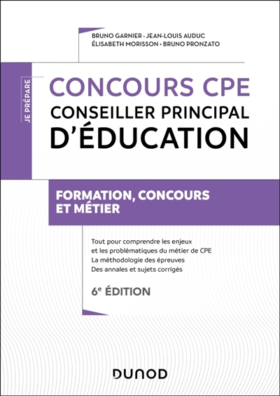 Concours CPE, conseiller principal d'éducation: formation, concours et métier