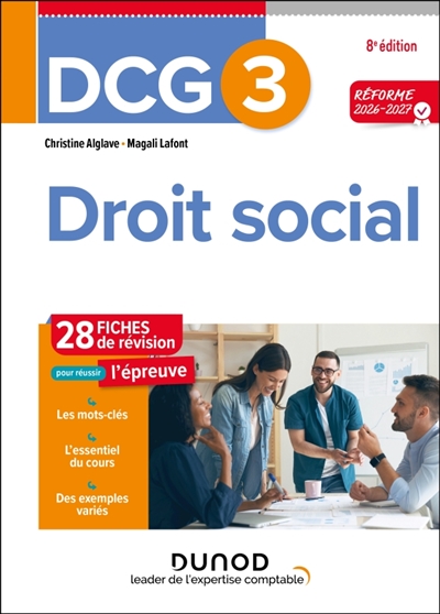 DCG 3, droit social: 28 fiches de révision pour réussir l'épreuve: réforme 2026-2027