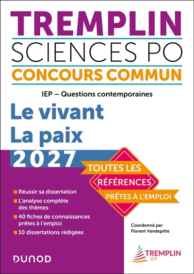 Tremplin Sciences Po, concours commun, 2027: IEP, questions contemporaines: le vivant