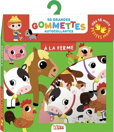 A la ferme: 50 grandes gommettes autocollantes
