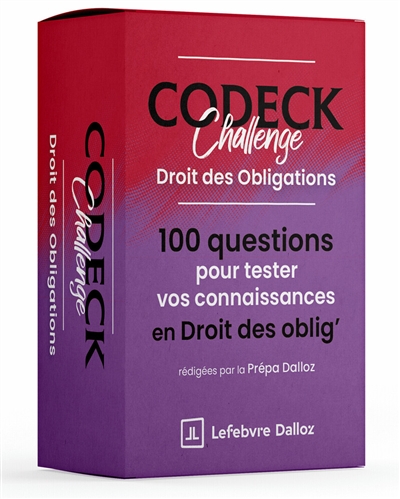 Codeck Challenge: Droit des Obligations - 100 questions pour tester vos connaissances en Droit des obligations