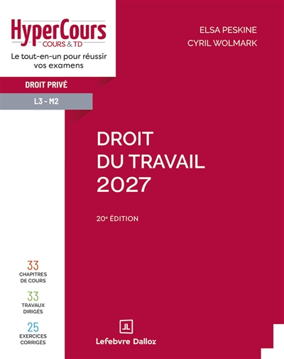Droit du travail 2027: droit privé L3-M2