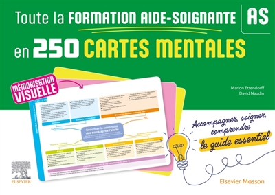 Toute la formation d'aide-soignante en 250 cartes mentales: mémorisation visuelle