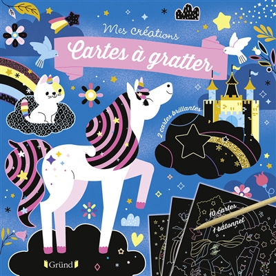 Pochette Cartes à gratter - Licornes et chevaux