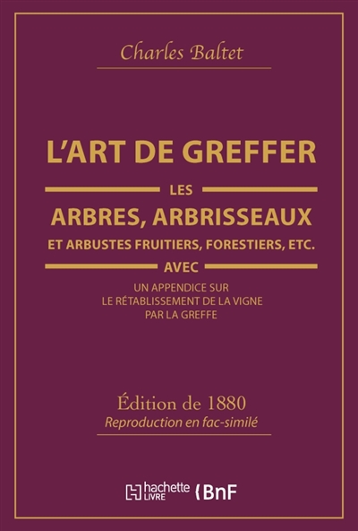 L'Art de greffer les arbres, arbrisseaux et arbustes fruitiers, forestiers (Ed.1880)